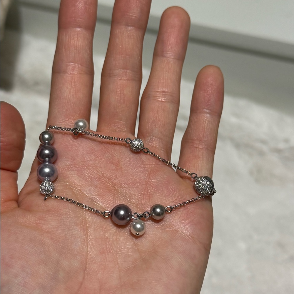 Swarovski Pearl and Silver Bracelet